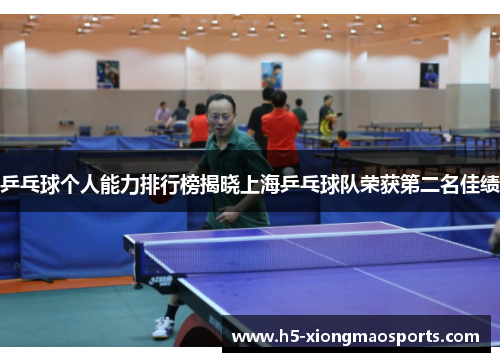 乒乓球个人能力排行榜揭晓上海乒乓球队荣获第二名佳绩